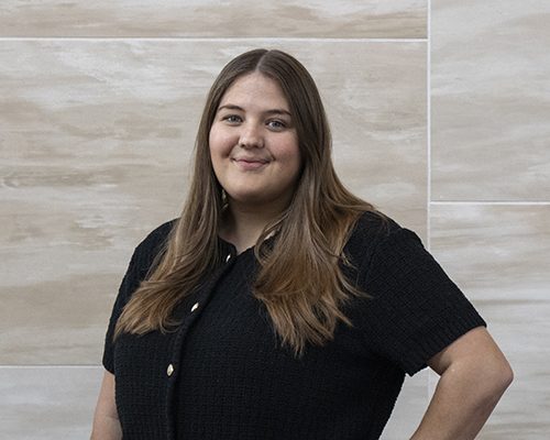 woman in black shirt