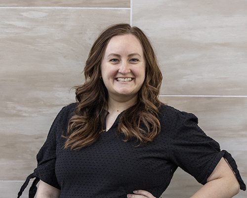 woman in black dress